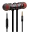 av:link sluchátka In-Ear Magnetic, hands free, černá metalíza