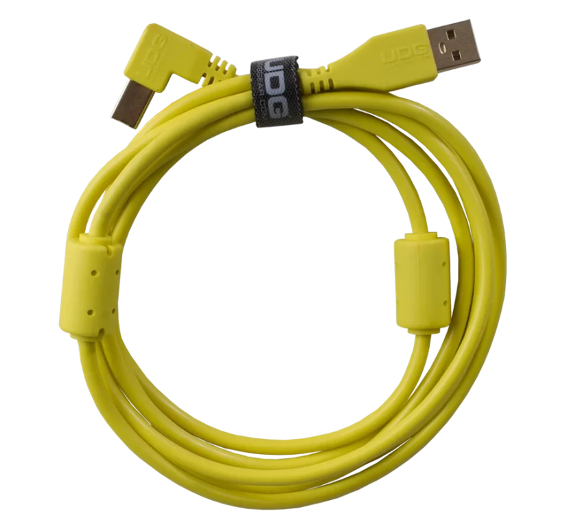 UDG Ultimate Audio Cable USB 2.0 A-B Yellow Angled 1m