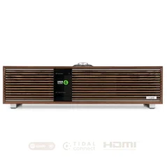 Ruark Audio R410 Fused walnut veneer cabinet and grille