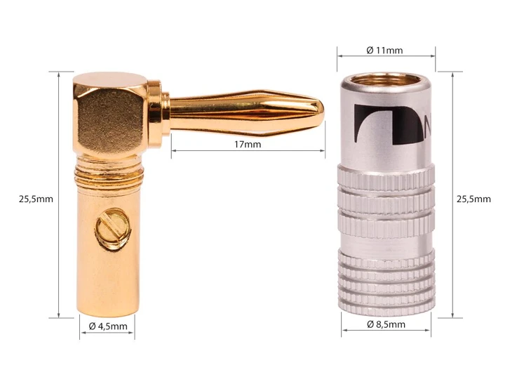 Nakamichi Banana Plugs Angle N0534A