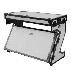 UDG Ultimate Flight Case Portable Z-Style DJ Table White Plus (Wheels)