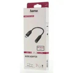 Hama audio adaptér USB-C na jack 3,5 mm, aktívny