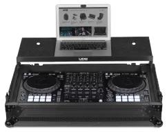 UDG Ultimate Flight Case Pioneer DDJ-1000 Black Plus (Laptop shelf + Wheels)