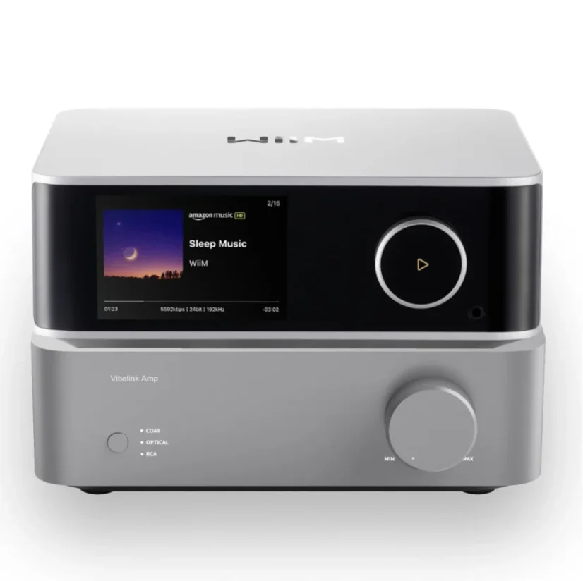 WiiM Ultra + Vibelink Amp Strieborná