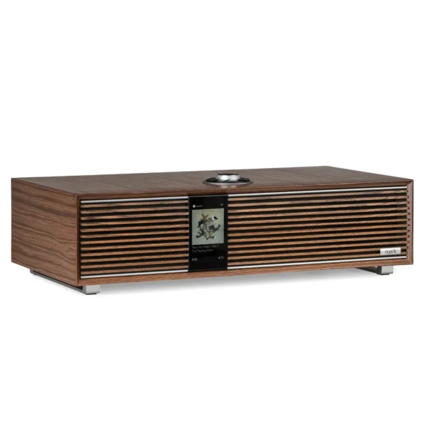Ruark Audio R410 Fused walnut veneer cabinet and grille