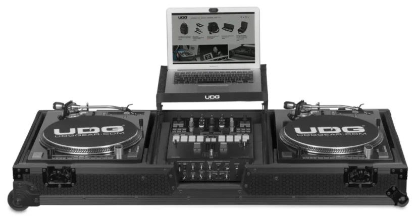 UDG Ultimate Flight Case Set Multi Format Turntable Battle & 10”/12” Mixer Black Plus