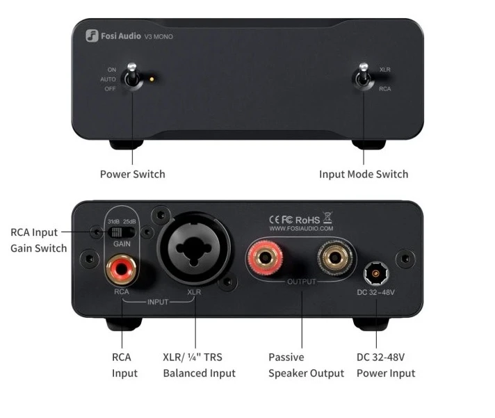 Fosi Audio V3 MONO Combo pár monobloků - 48V10A