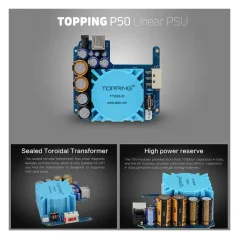 Bluesound NODE NANO + LPSU Topping P50 (Lineárny napájací zdroj)