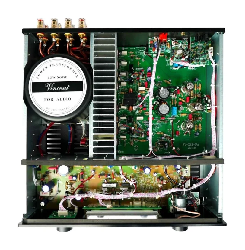 Vincent SV-228 – hybridný integrovaný zosilňovač s DAC, Bluetooth a VU metrom čierny