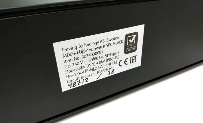 SUPRA  MAINS BLOCK MD06-EU/SP SPC BLACK SWITCH - Silver Edition