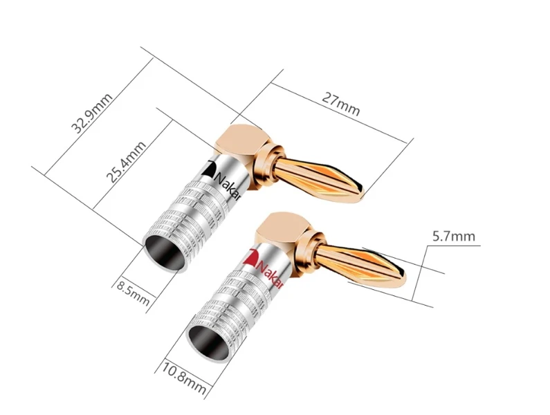 Nakamichi Banana Plugs Angle N0534A