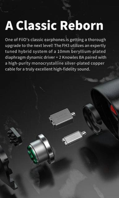 FiiO FH3 Čierna