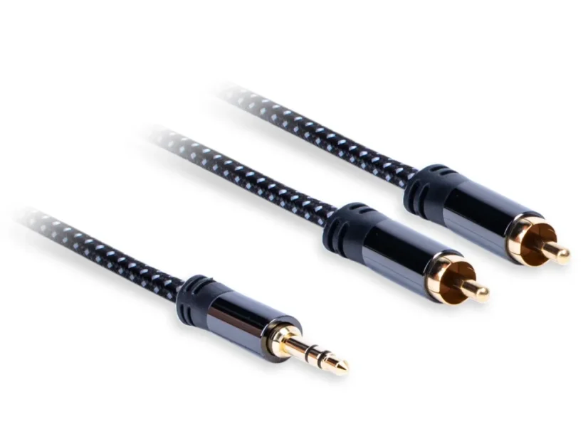 AQ PREMIUM PA42007 - 3,5 MM JACK - 2XRCA - 0.75m