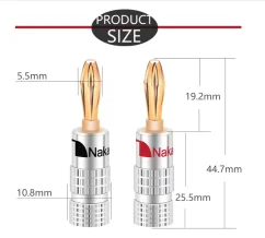 Nakamichi Banana Plugs N0534 Gold