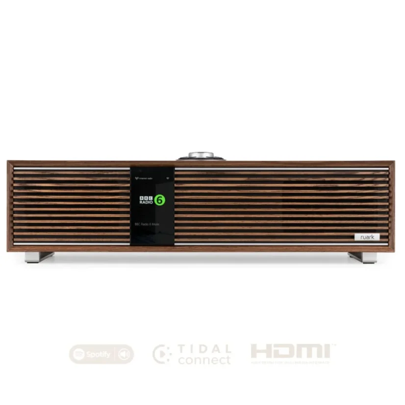 Ruark Audio R410 Fused walnut veneer cabinet and grille