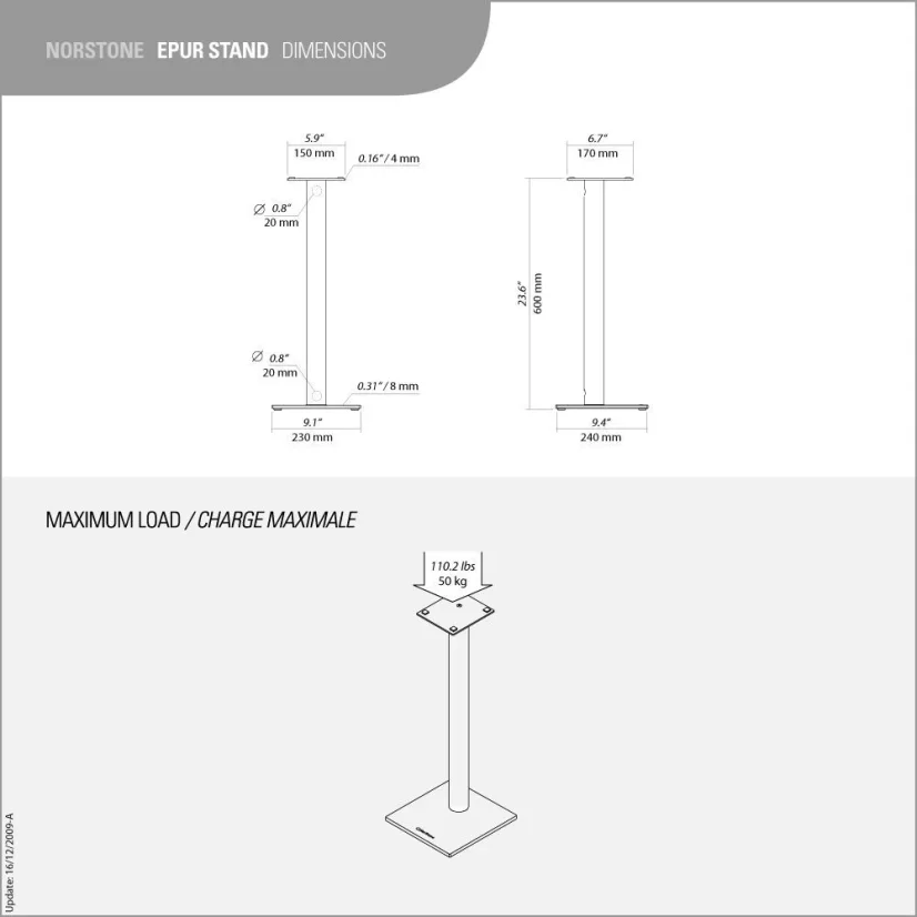 NorStone Epur Stand Strieborná