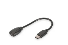 Digitus USB-C - USB micro B samica 0.15m