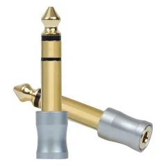 Veles-X Stereo Jack Adapter 6.35mm to 3.5mm Genuine 18K Gold