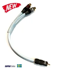 SUPRA  Y-LINK 1RCA-2RCA MF BLUE 25CM