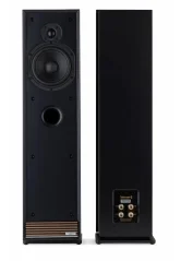 Ruark Audio Talisman-R Satin Charcoal lacquer cabinet with Walnut slat trim