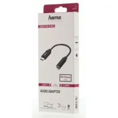 Hama audio adaptér USB-C na jack 3,5 mm, aktívny otvorené balenie - plná záruka