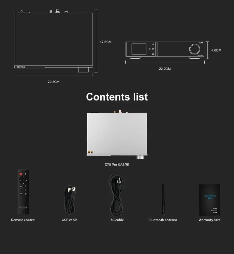 Topping D70 Pro SABRE  Čierna