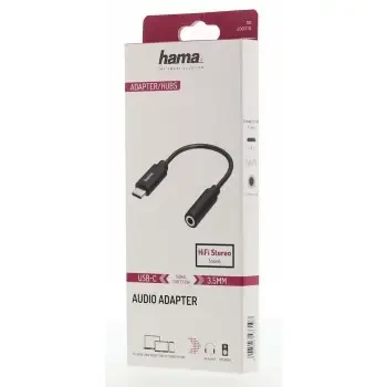 Hama audio adaptér USB-C na jack 3,5 mm, aktívny otvorené balenie - plná záruka